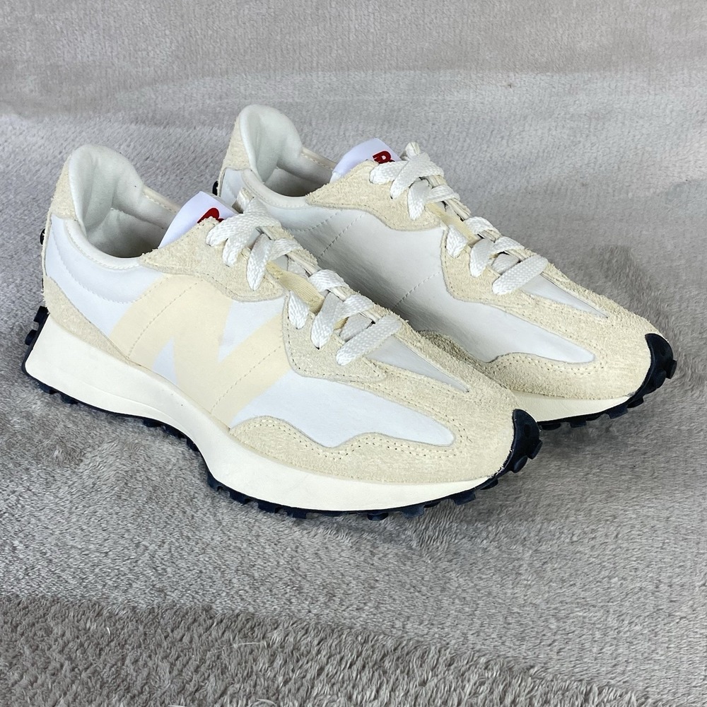 New Balance 327 W327UE Womens Size 9.5 Beam Beige White Running Shoes NEW